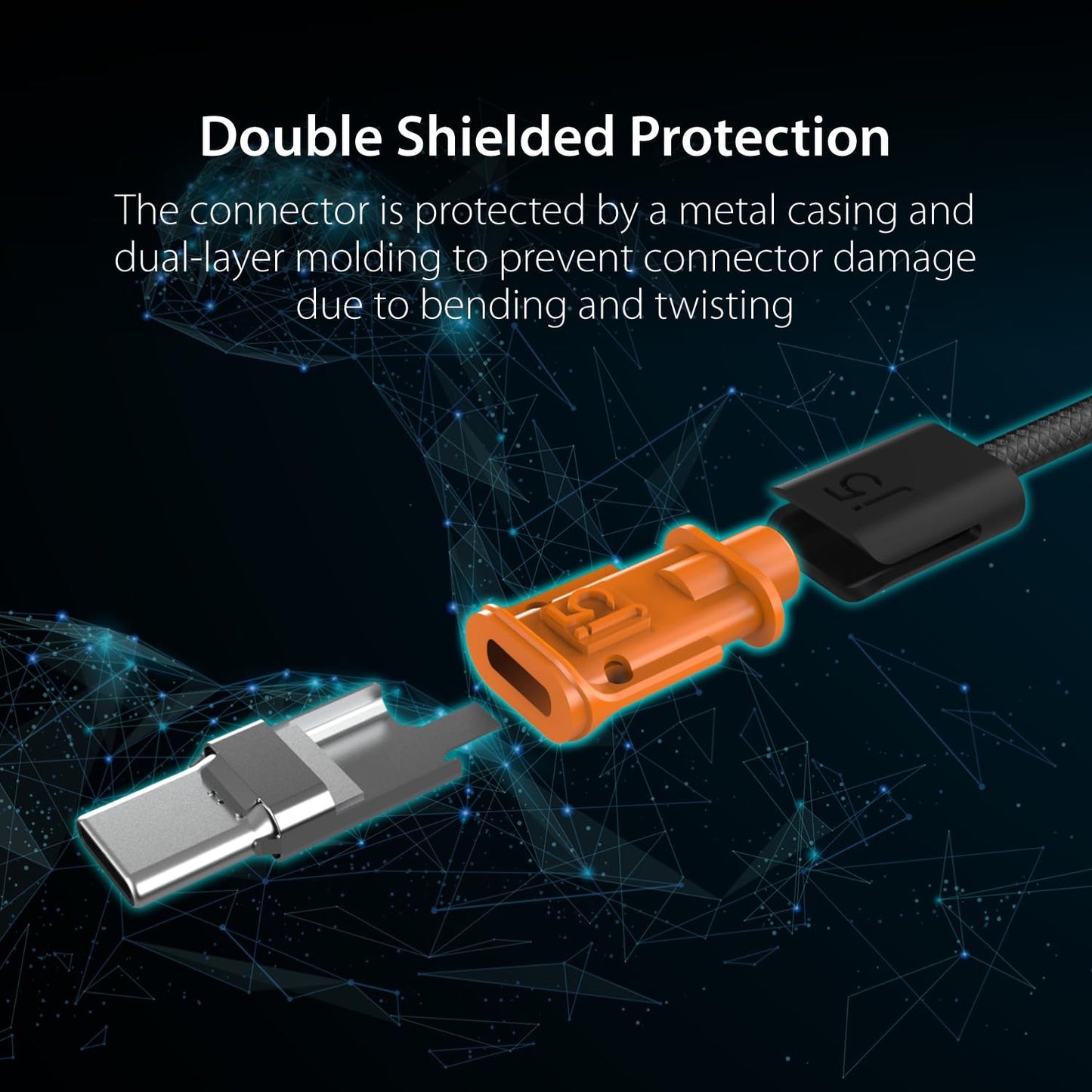 j5create USB C to USB C 60W Fast Charging Cable 9.8ft / 3m, Double Braided, for Samsung Galaxy, iPad Pro, iPad mini, Tablet, Laptop, Chromebook