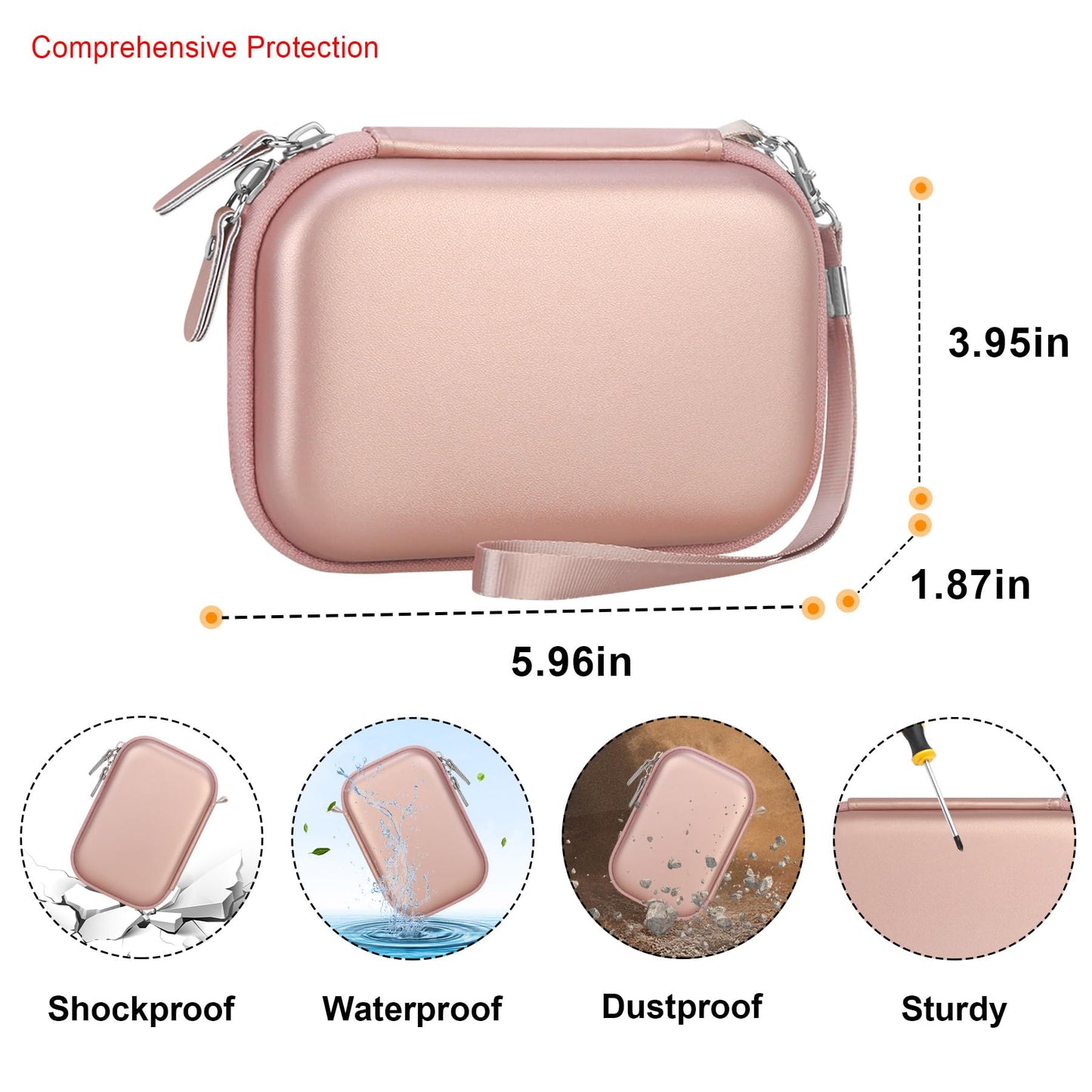 Elonbo Carrying Case for KODAK Printomatic Full-Color Instant Print Digital Camera, Portable Mini Photo Printer Hard Travel Bag, Picture Printer