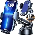HTU Car Phone Holder?2026 Upgraded 100+LBS Suction & Safety Cert? Cell Phone Car Mount for Truck Heavy Duty Phone Holder for Dashboard/Windshield/Vent