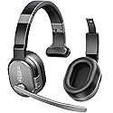 COSMUSIS Trucker Bluetooth Headset, Wireless Headsets with Noise Cancelling Microphone, 50+Hrs HD Talktime Bluetooth Headphones with Detachable…