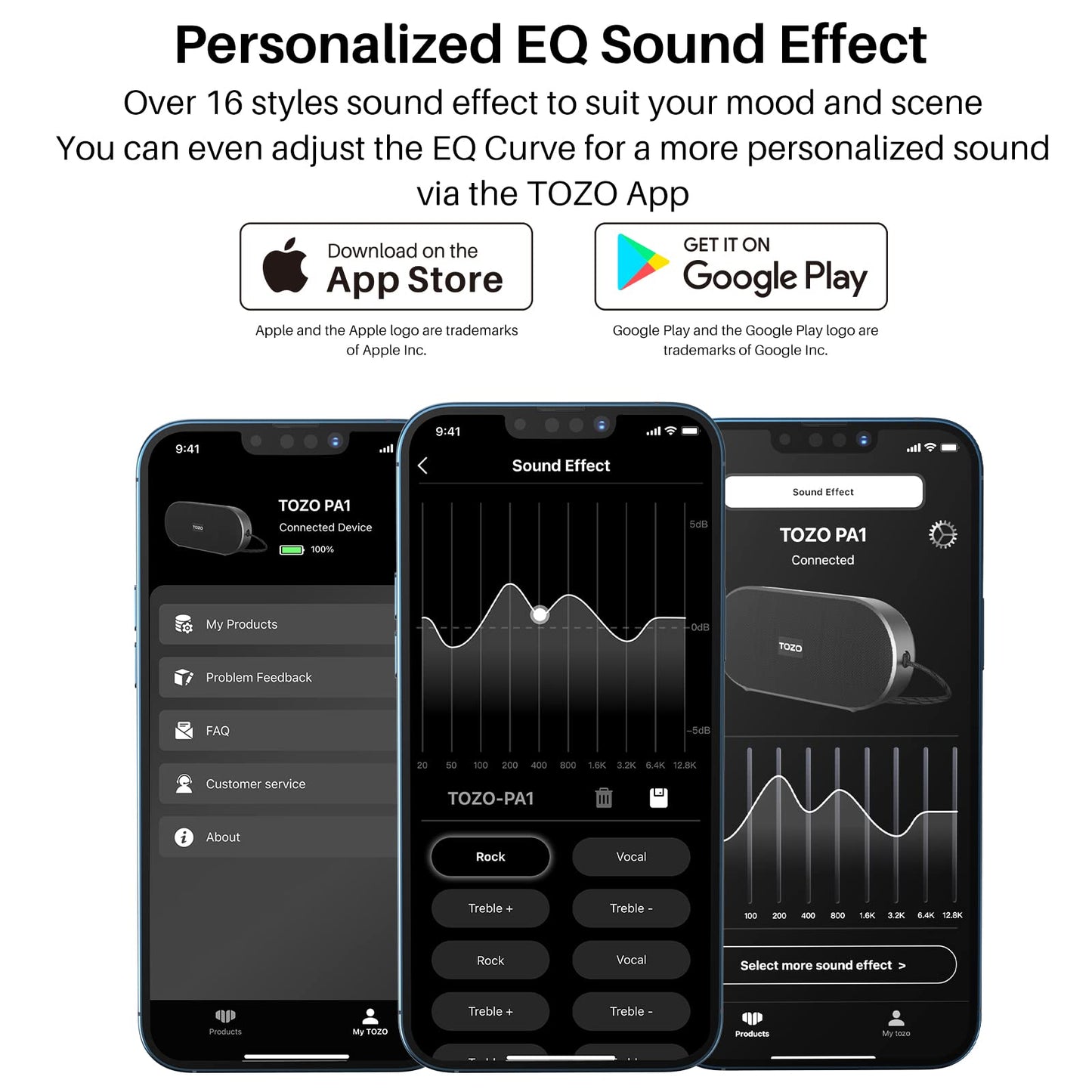 TOZO PA1 Large Bluetooth Speaker, Powerful 2.0 Stereo Sound with Deep Bass, 25H Playtime, IPX7 Waterproof Shower Speaker, Wireless Speaker with App EQ