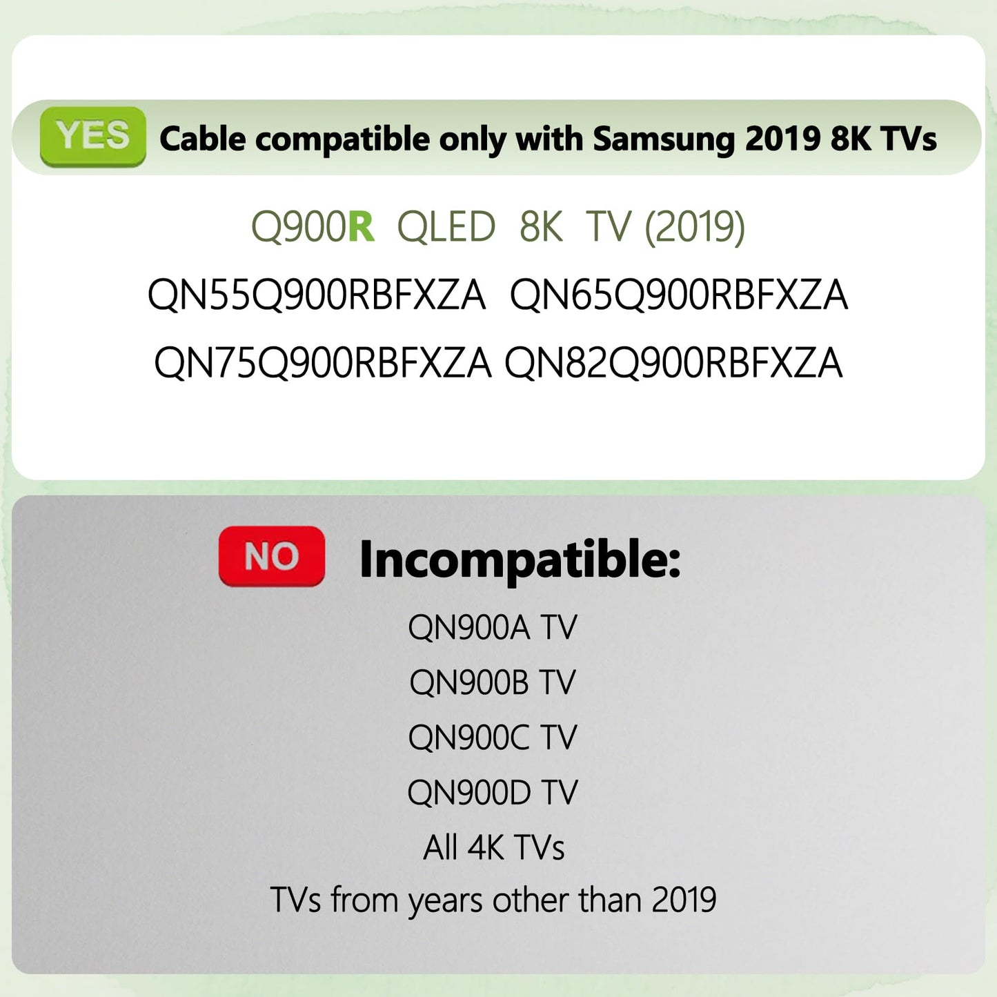 5m /16.4ft Q900R one Connect Cable is Only Compatible with Samsung 2019 Q900R QLED 8K TV (Fits QN55Q900RBFXZA QN65Q900RBFXZA QN75Q900RBFXZA