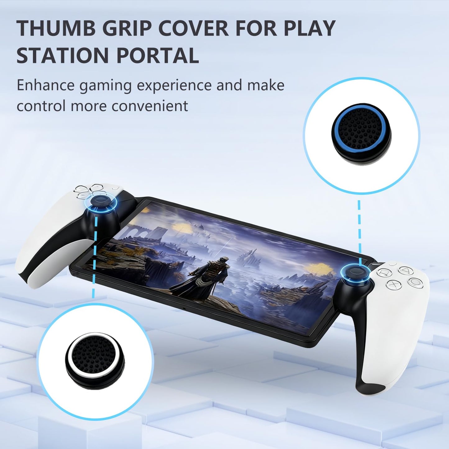 2-Pack Joystick Replacement Kit for PlayStation Portal PS Portal Console/PS5 VR2, Upgrade Anti-Drift Analog Thumbstick,Analog Thumb Stick Repair