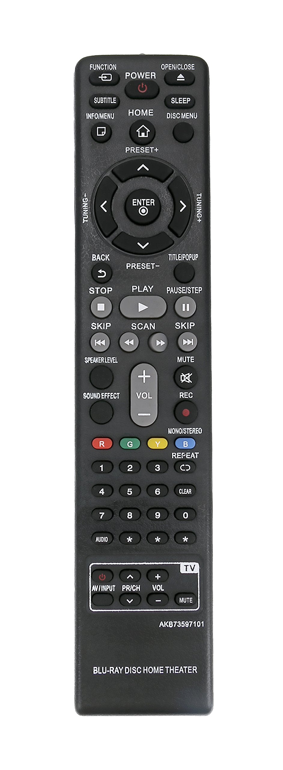 New AKB73597101 Replace Remote fit for LG BH4120S S42S2-S S42S1-W BH4120 Blu-ray DVD Home Cinema System
