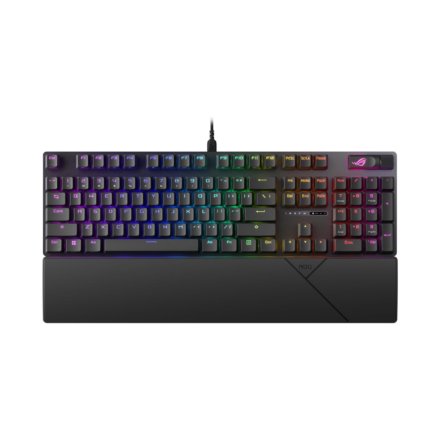 ASUS ROG Strix Scope II X Wired USB Mechanical Gaming Keyboard - 100% Full-Size, Hot Swappable Pre-lubed ROG NX Snow V2 Linear Switches, PBT Keycaps