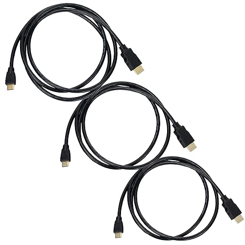 ChromaCast 3 Pack (3ft, 5ft, 10ft) High Definition Multimedia Interface MINI Cable 48Gbps High-Speed, 8K@60Hz, 4K@120Hz, Gold-Plated Plugs, Ethernet