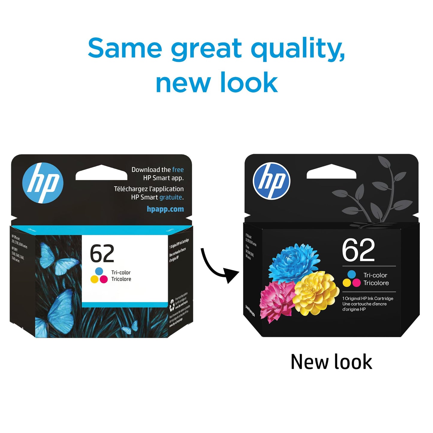HP 62 Tri-Color Ink Cartridge | Works with Envy 5540, 5640, 5660, 7640, OfficeJet 5740, 8040, Mobile 200, 250 | C2P06AN | Packaging May Vary