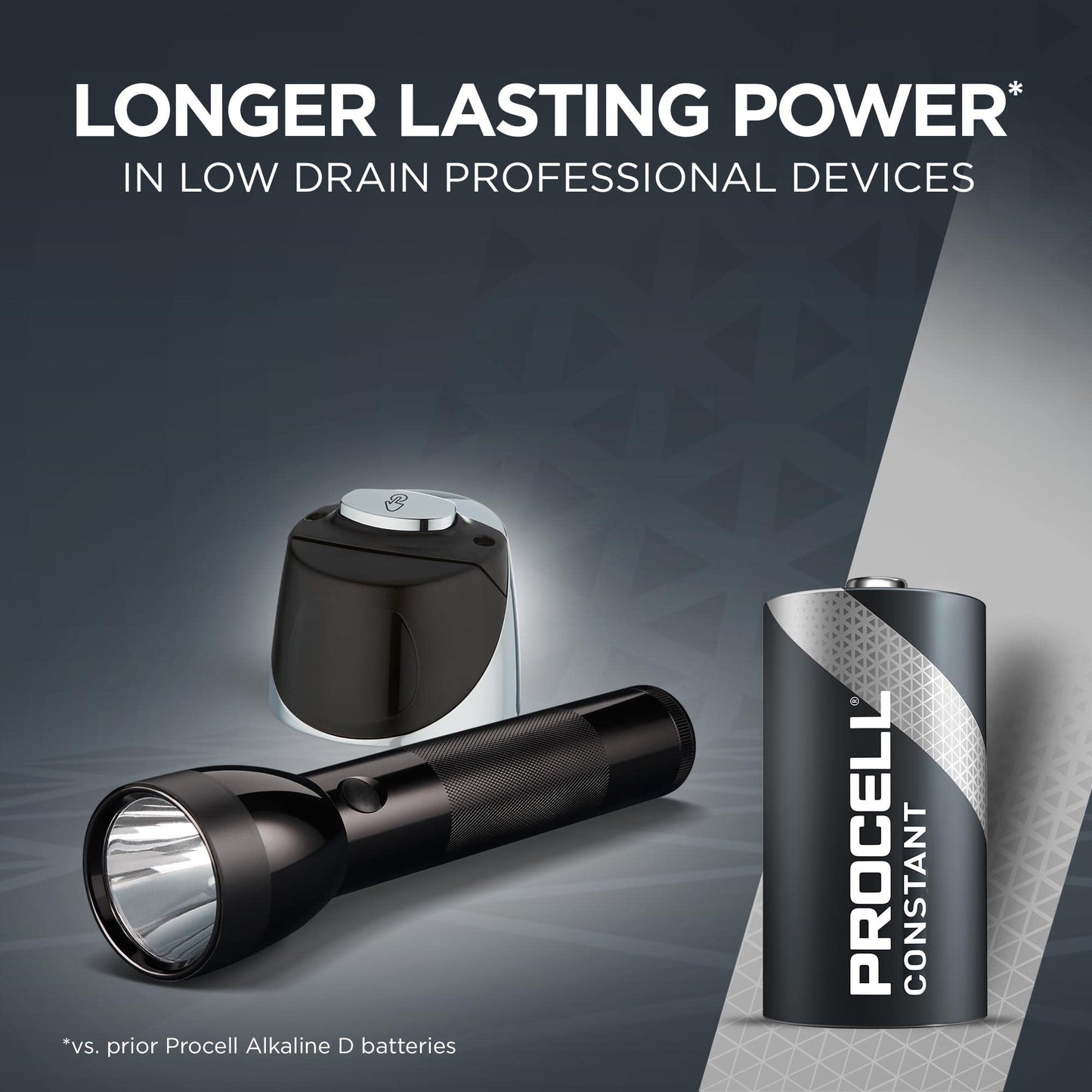 PROCELL Constant D Cell Long-Lasting Alkaline Batteries (72 Pack), 10-Year Shelf Life, Bulk Value Pack for Consistent Moderate Drain Professional…