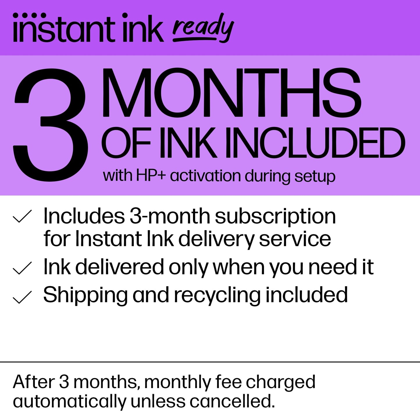 HP DeskJet 2734e Wireless Color All-in-One Printer with 3 Month Instant Ink Trial Included (26K72A), White (Packaging May Vary)