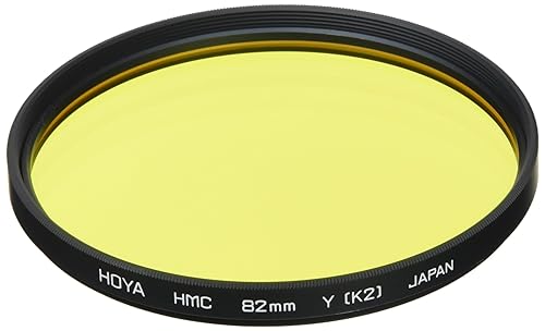 HOYA HMC K2 82mm Lens Filter (Yellow)- Tonal Enhancing Camera Filter for B&W Photography with Slim Aluminum Frame, Multi-Coated Optical Glass, Reduces