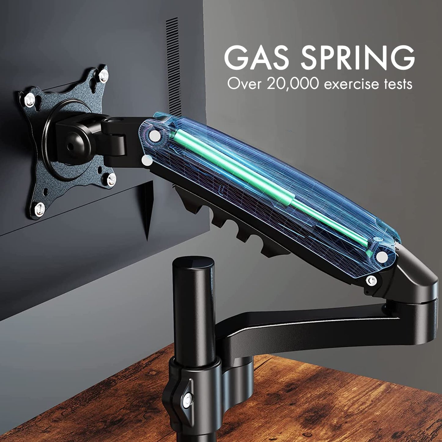 Stellar Mounts Spring LCD Monitor Arm with USB and Multimedia Ports for: Samsung CF390 Series 27 inch FHD 1920x1080 Curved Desktop Monitor