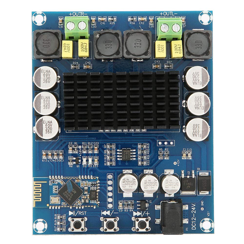 XH-M548 120Wx2 TPA3116D2 Bluetooth Amplifier Board, CSR8635 4.0 Digital Audio Stereo Power Amp Module for DIY Speakers Home Audio, DC 12-24V