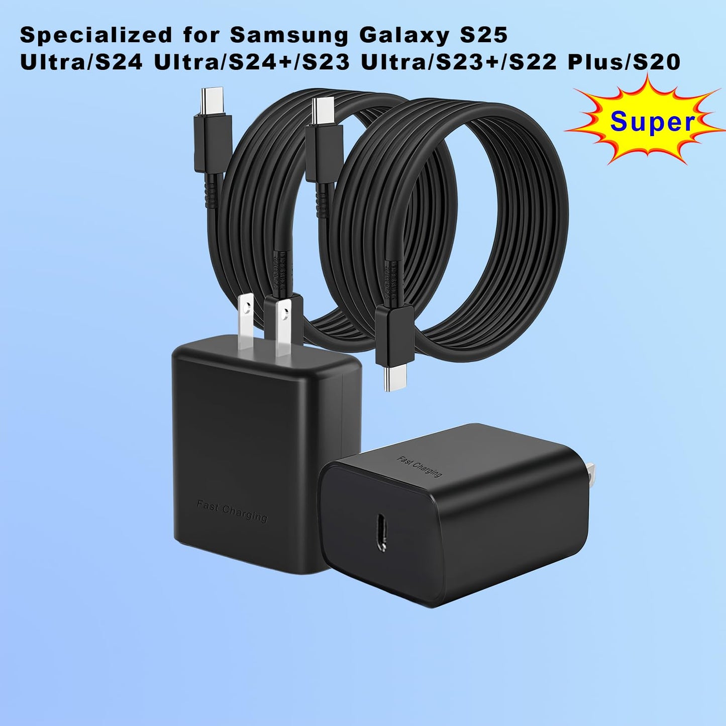 45W Super Fast Charger Type C, USB-C Fast Charger for Sumsung S25 Ultra/S25/S25+/S24 Ultra/S24/S24+/S23 Ultra/S23/S23+/S22 Ultra S22+/S22 ultra/S22