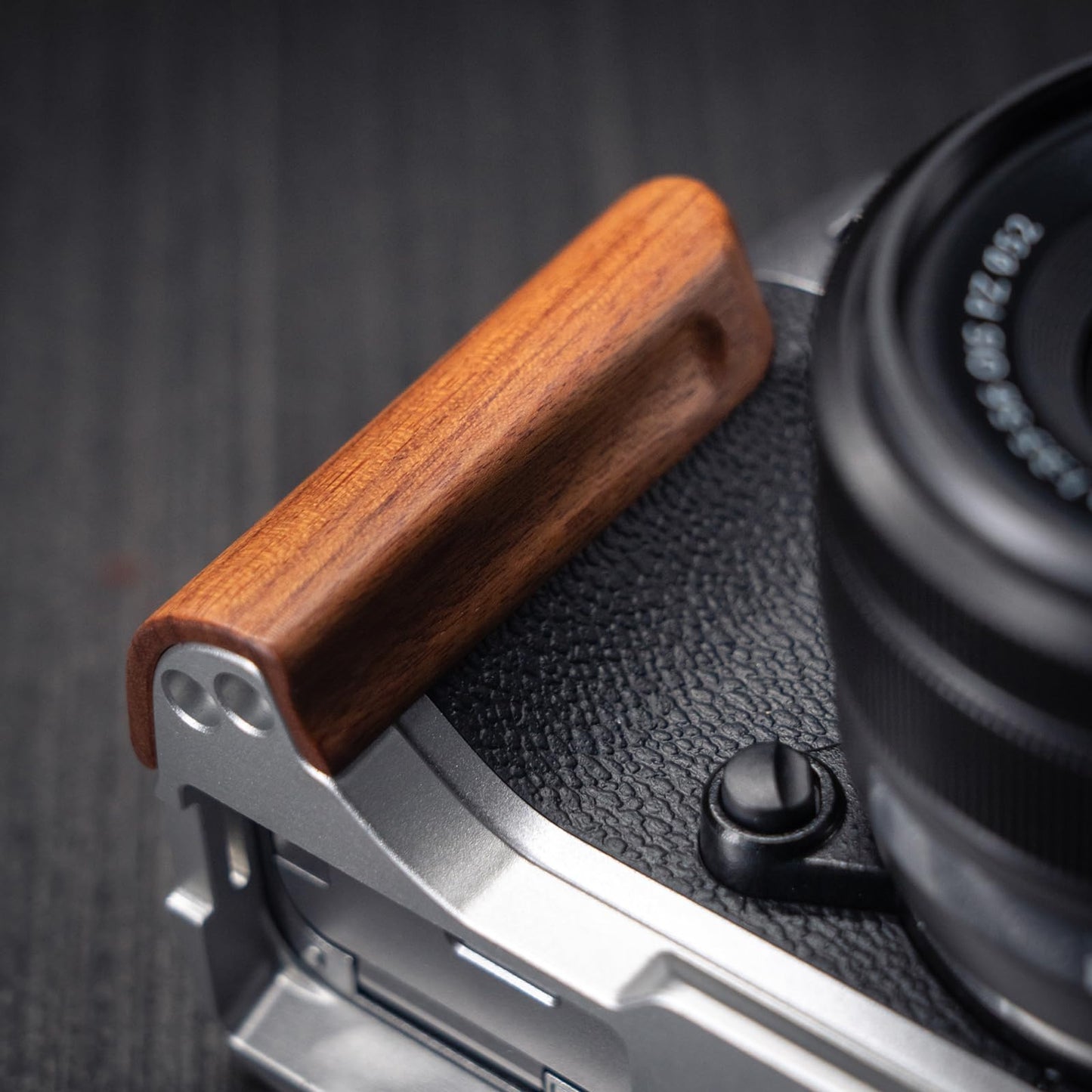 Iborrys L-Shaped Camera Handle ?Compatible with FUJIFILM X-T50 XT50 Camera ?Precious Vintage Solid Wood | Handcrafted by Experienced Artisans (Desert