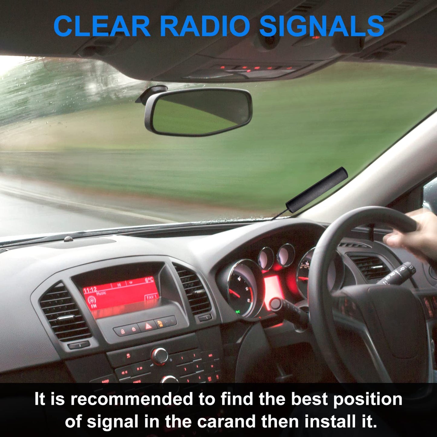 AEDIKO Vehicle 4G LTE Cellular WiFi Bluetooth 2.4GHz Hidden Antenna Fakra Z Female Antenna for Vehicle SUV Car Stereo Carplay TCU Telematics Security