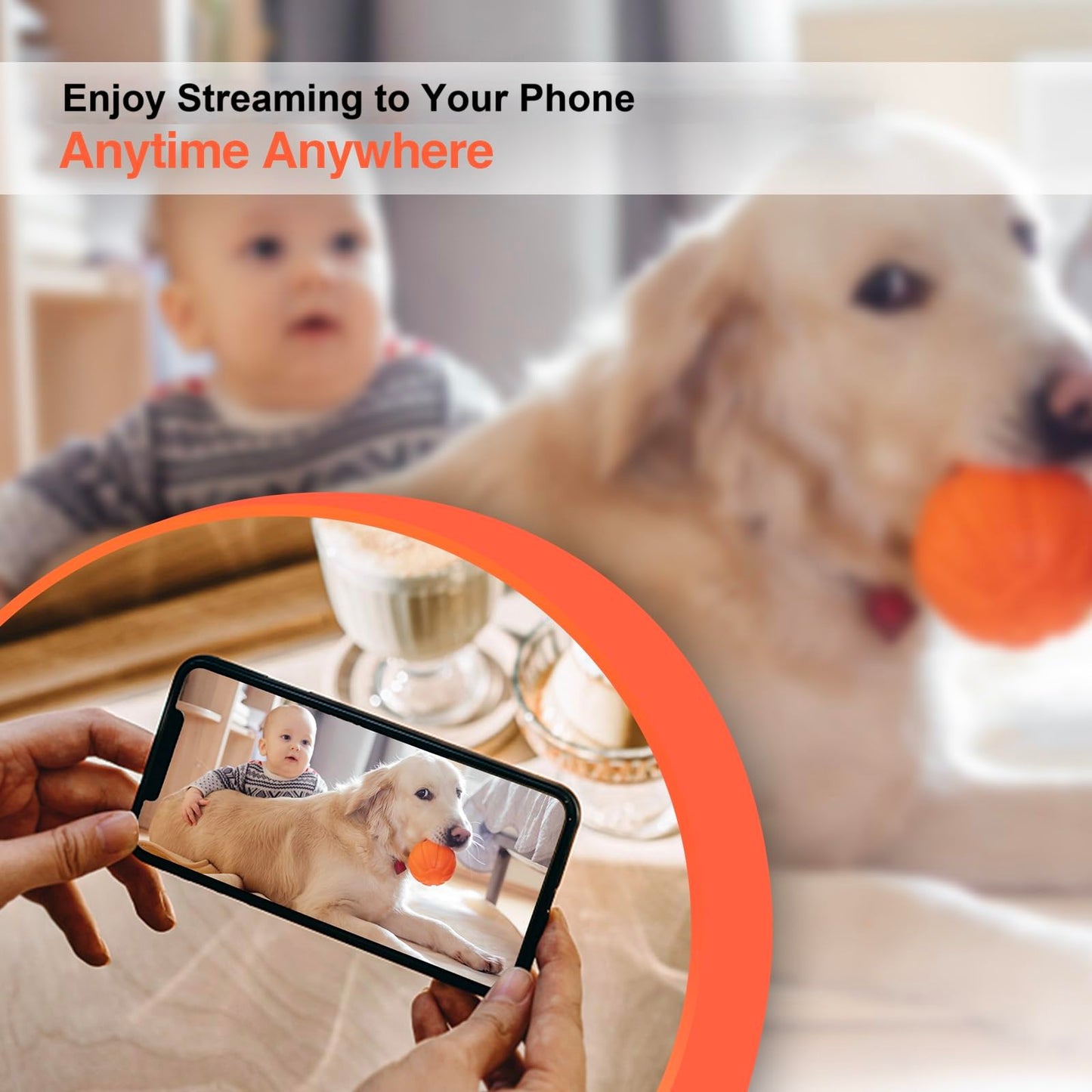 XXAXX 4K Ultra HD WiFi Cam Camera on Wall Plug, Wireless Indoor Cam Nanny Cameras, Phone App, Motion Detection, Alarm Notification, SD Card Slot