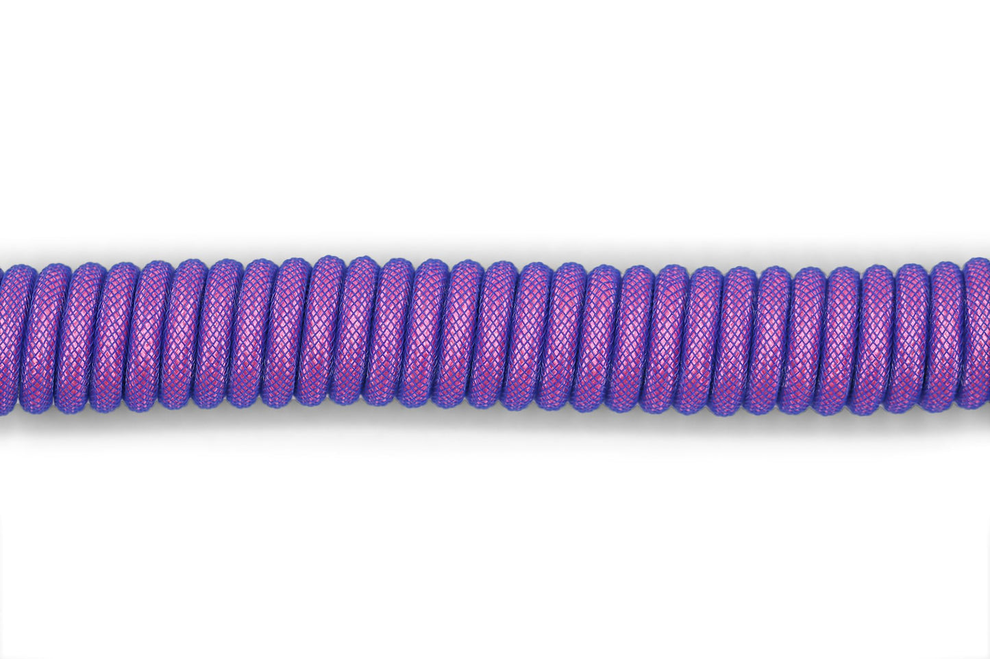 Glacier Premium Durable Quality Braided USB-C to USB-A Coiled Cable with Detachable Metal Aviator Connector Plug for Mechanical Keyboard (Violet