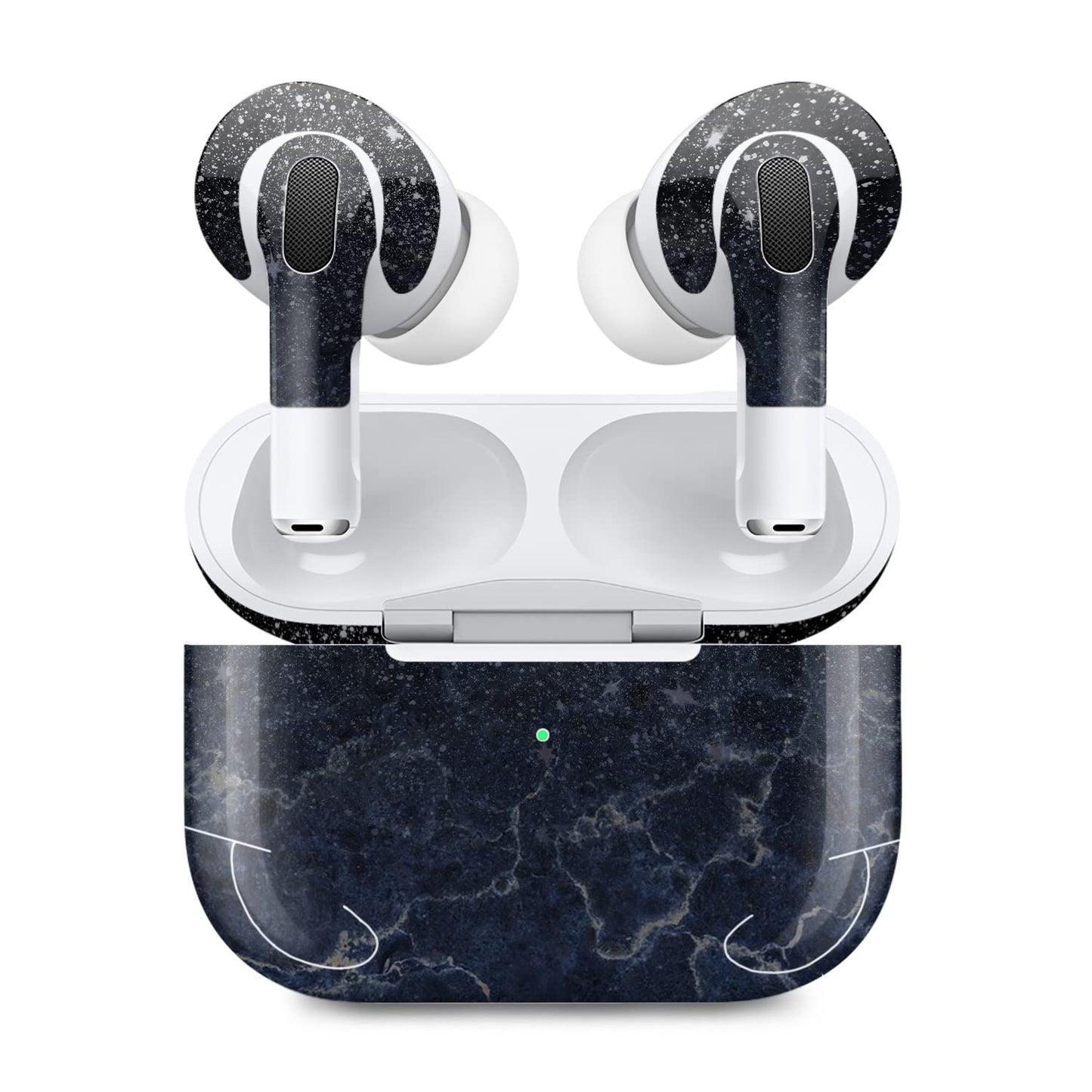 MightySkins (2 Pack) Skins Compatible with Apple AirPods Pro 2 - Dark Shimmer Marble | Protective, Durable, and Unique Vinyl Decal wrap Cover | Easy…
