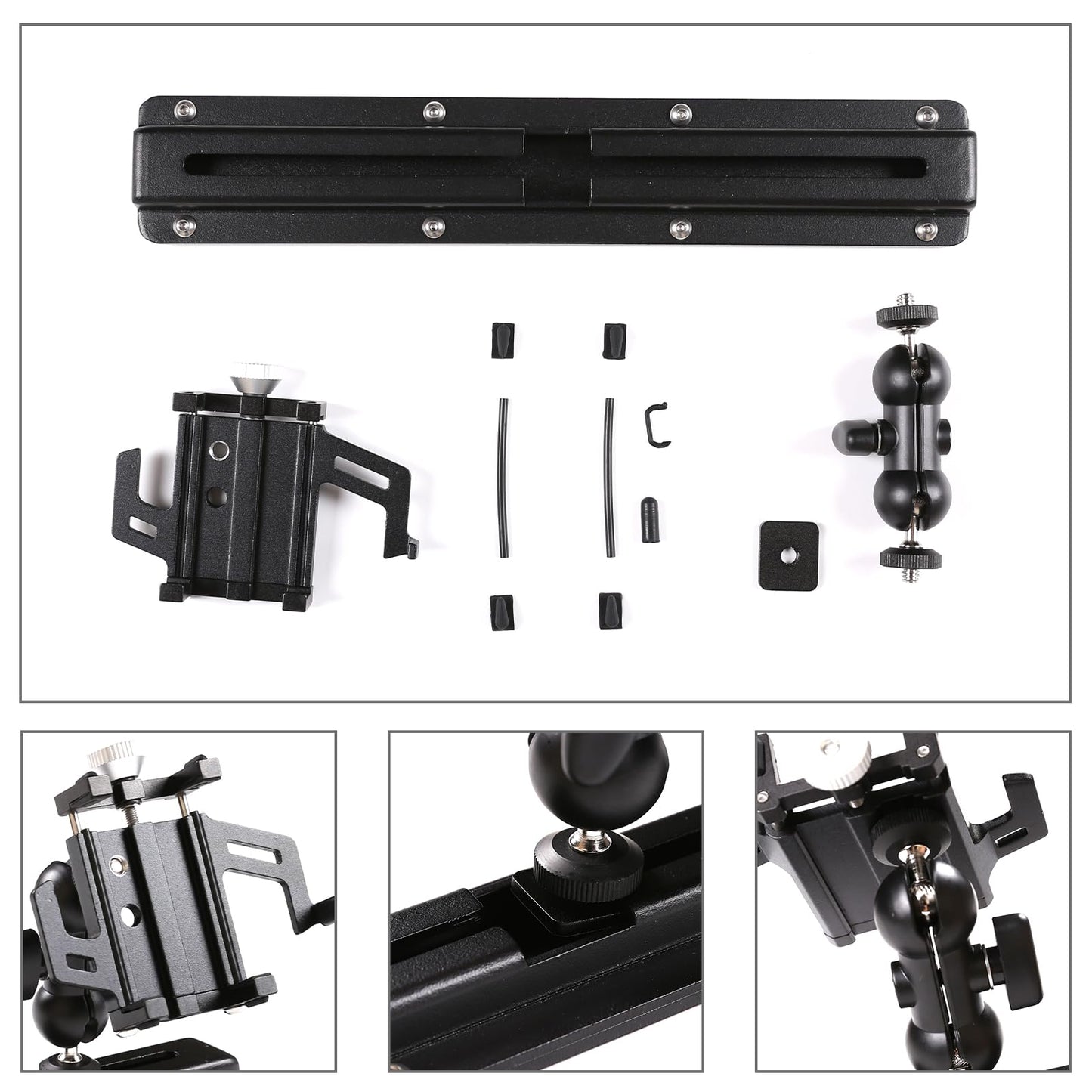 LLKUANG Car Instrument Panel Track Mobile Phone Holder Trim for Toyota FJ Cruiser 2007-2021 Central Control Air Vent Multifunctional Mobile Phone