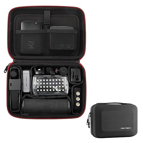 PGYTECH Camera Carrying Case Storage Box Handbag, Splashproof & Hardshell for OSMO Action 6/5 Pro/Pocket 3/Xtra Muse, Gopro 13/12, DJI FPV Battery