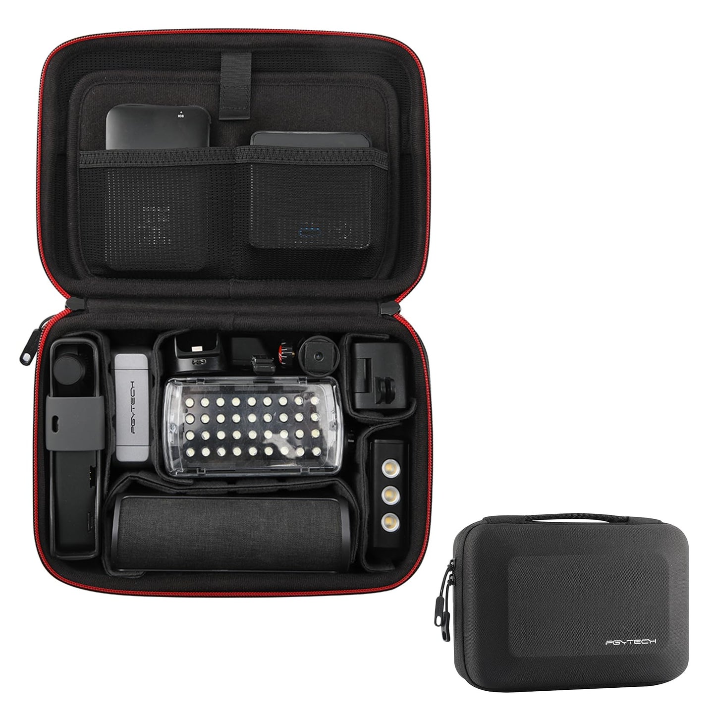 PGYTECH Camera Carrying Case Storage Box Handbag, Splashproof & Hardshell for OSMO Action 6/5 Pro/Pocket 3/Xtra Muse, Gopro 13/12, DJI FPV Battery