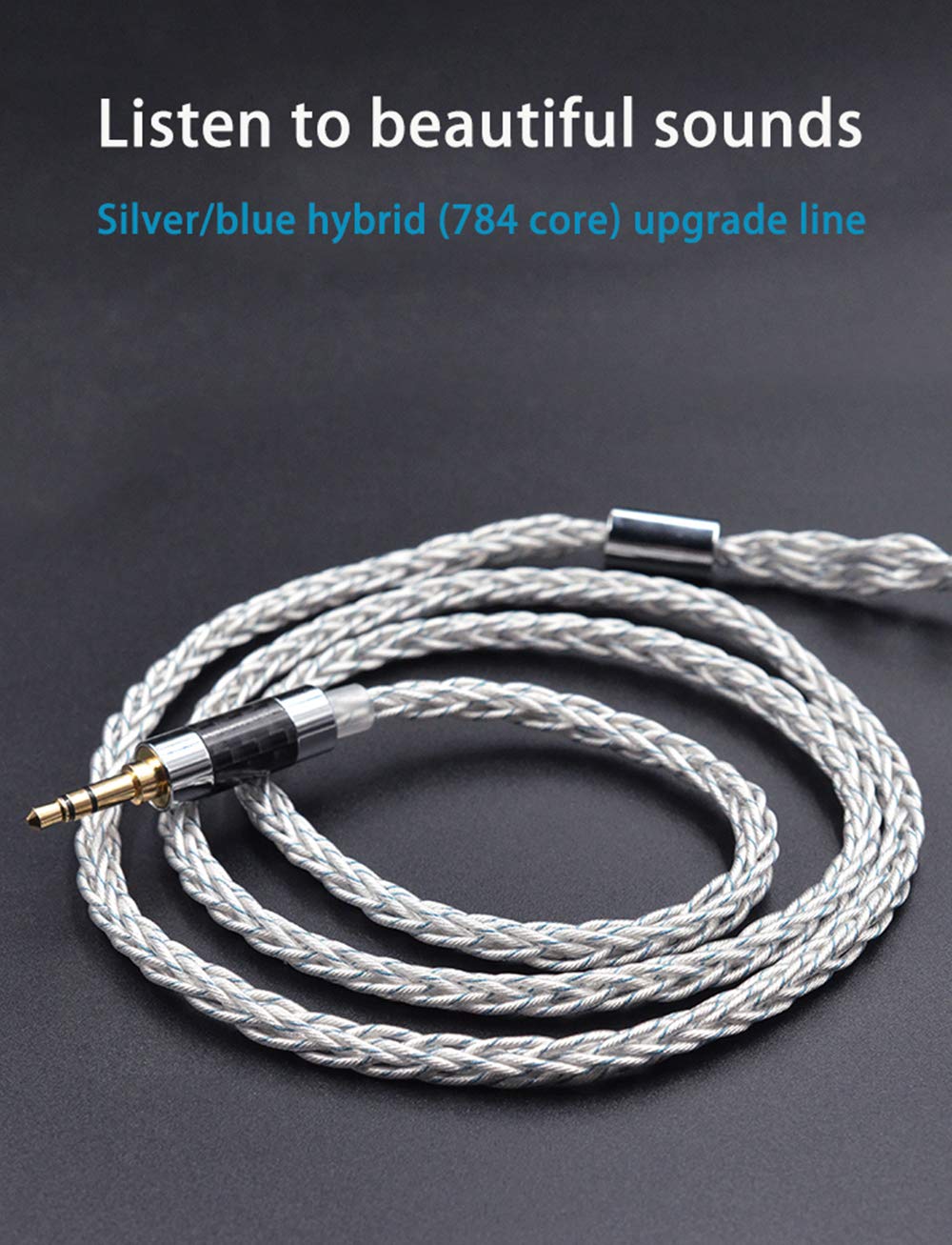FAAEAL KZ ZSN ZS10 PRO Upgrade Earphone Cable,8 Core Cable Silver Blue Hybrid 784 Cores Silver Plated Upgrade Cable,Dedicated Cable 2Pin 0.75mm…
