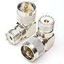 ANHAN UHF Male to Female Right Angle Connectors, PL259 Coax Connector UHF Right elbow 90 Degree Connector SO239 Coaxial Connectors Adapters 2Packs