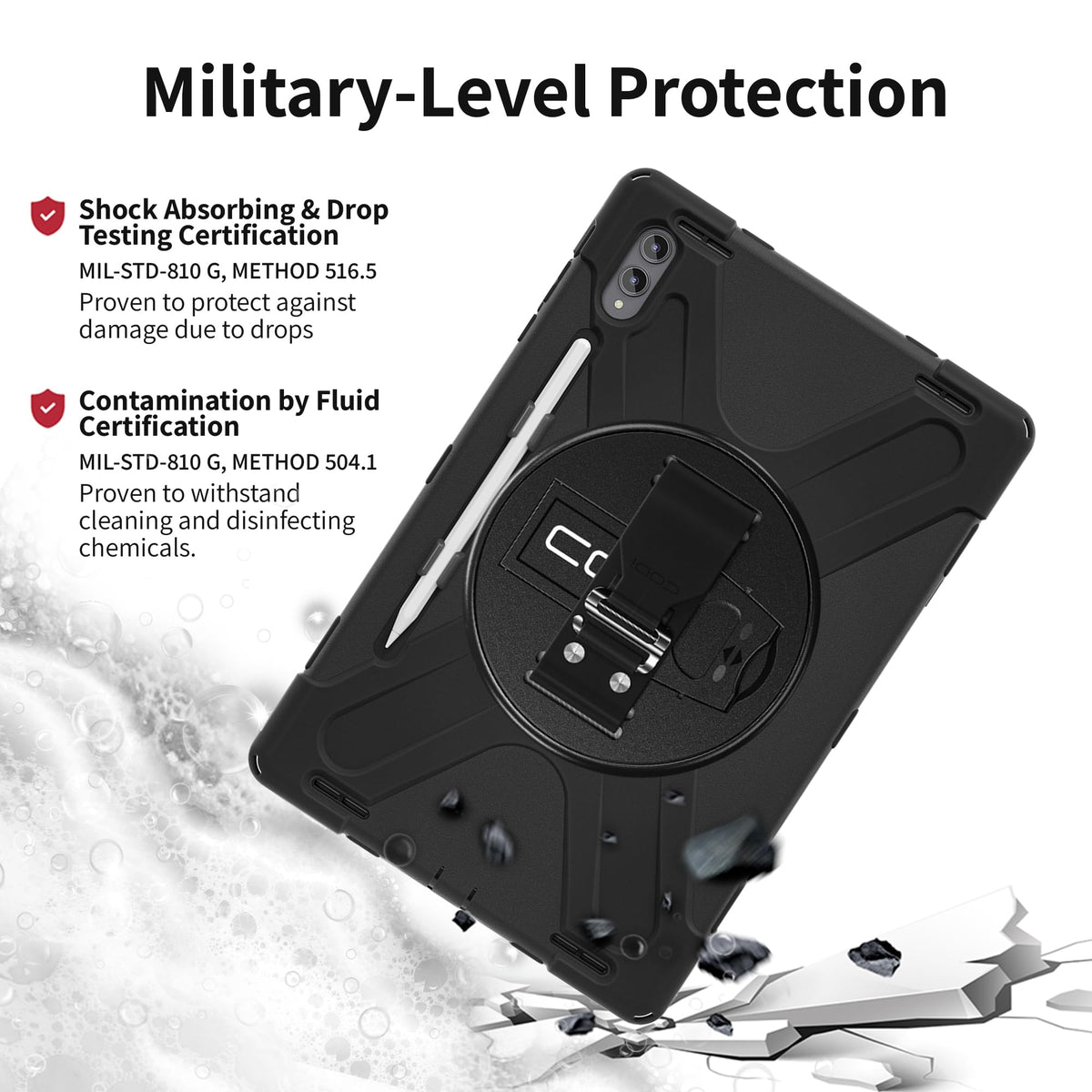 CODi Rugged Case for Samsung Galaxy Tab S11 Ultra - 360° Protection with Kickstand, Hand Strap, Stylus Holder & Shoulder Strap