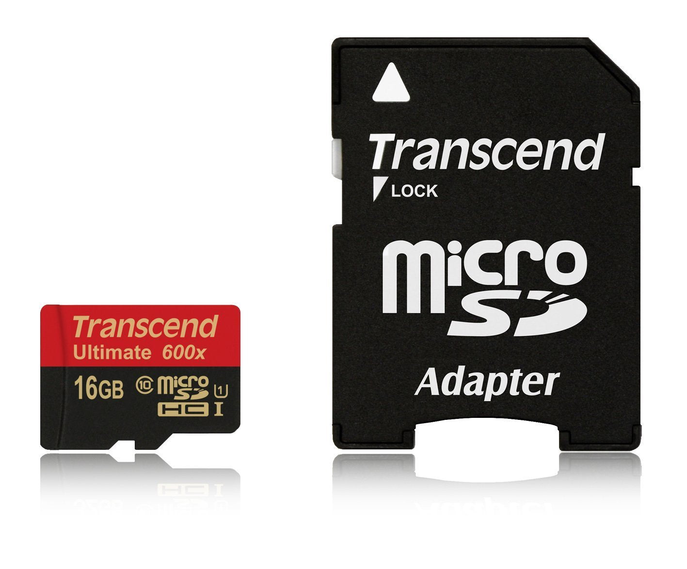 Transcend 16 GB MicroSDHC Class 10 UHS-I Memory Card with Adapter 90 Mb/s (TS16GUSDHC10U1)