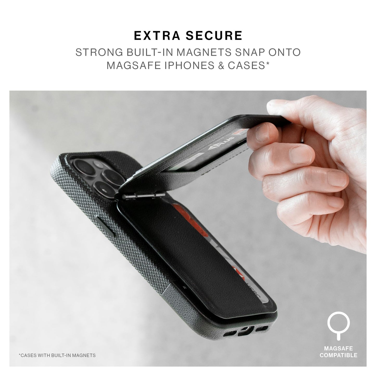 Native Union Active Wallet Stand | Magnetic - MagSafe Card Holder with Stand for iPhone Air, 17, 16, 15, 14 - Extra Secure & Ultra Slim - Stores 4
