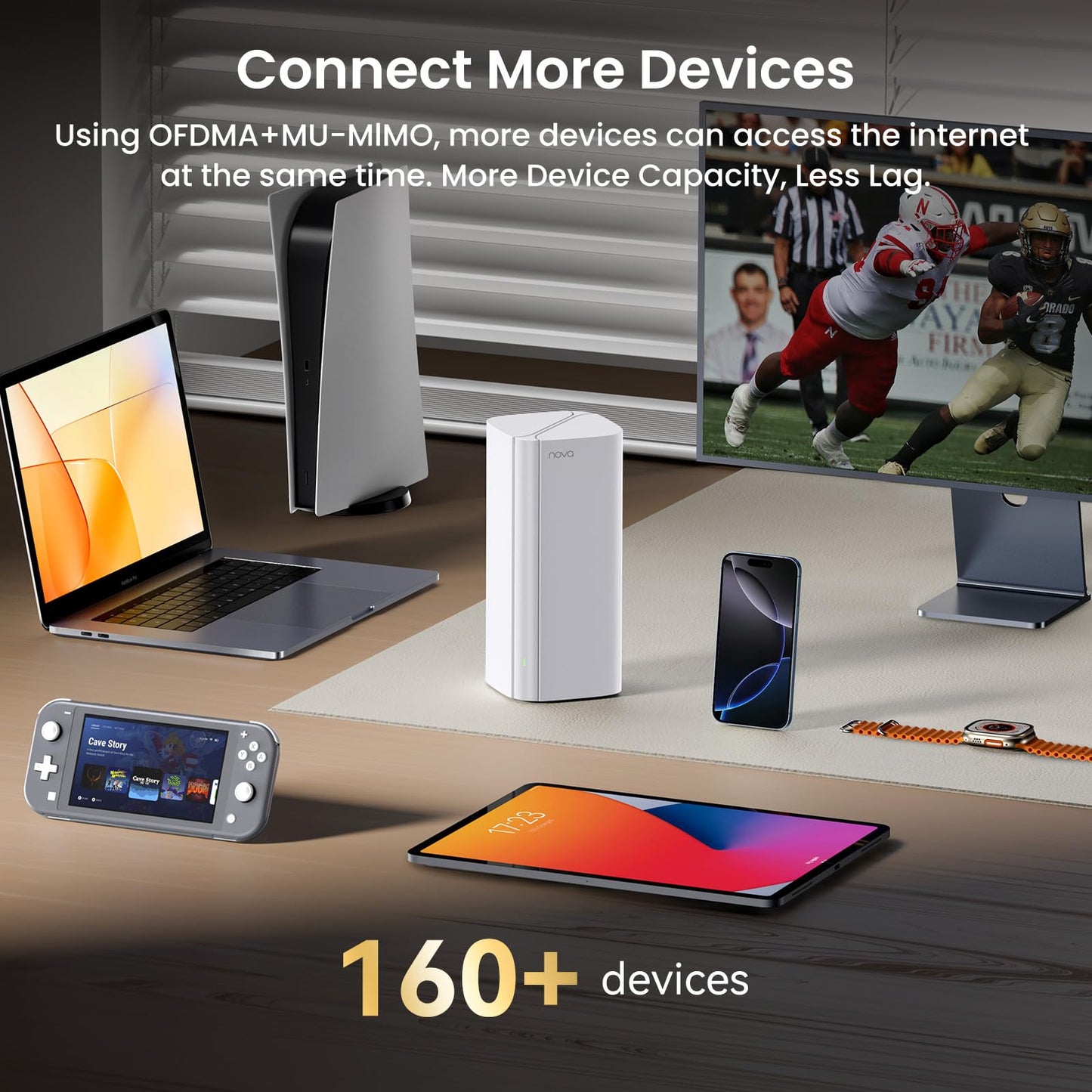 Tenda AX3000 WiFi 6 Mesh System Nova MX12- Whole Home Mesh WiFi Coverage up to 7,000 sq. ft., Dual-Band WiFi Mesh Network for 160+ Devices, Fast