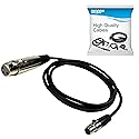 HQRP 4-Pin Mini Connector (TA4F) to XLR(F) Connector Microphone Adapter Cable Replacement for Shure WA310 Compatible with Shure PGX-D, GLX-D, QLX-D