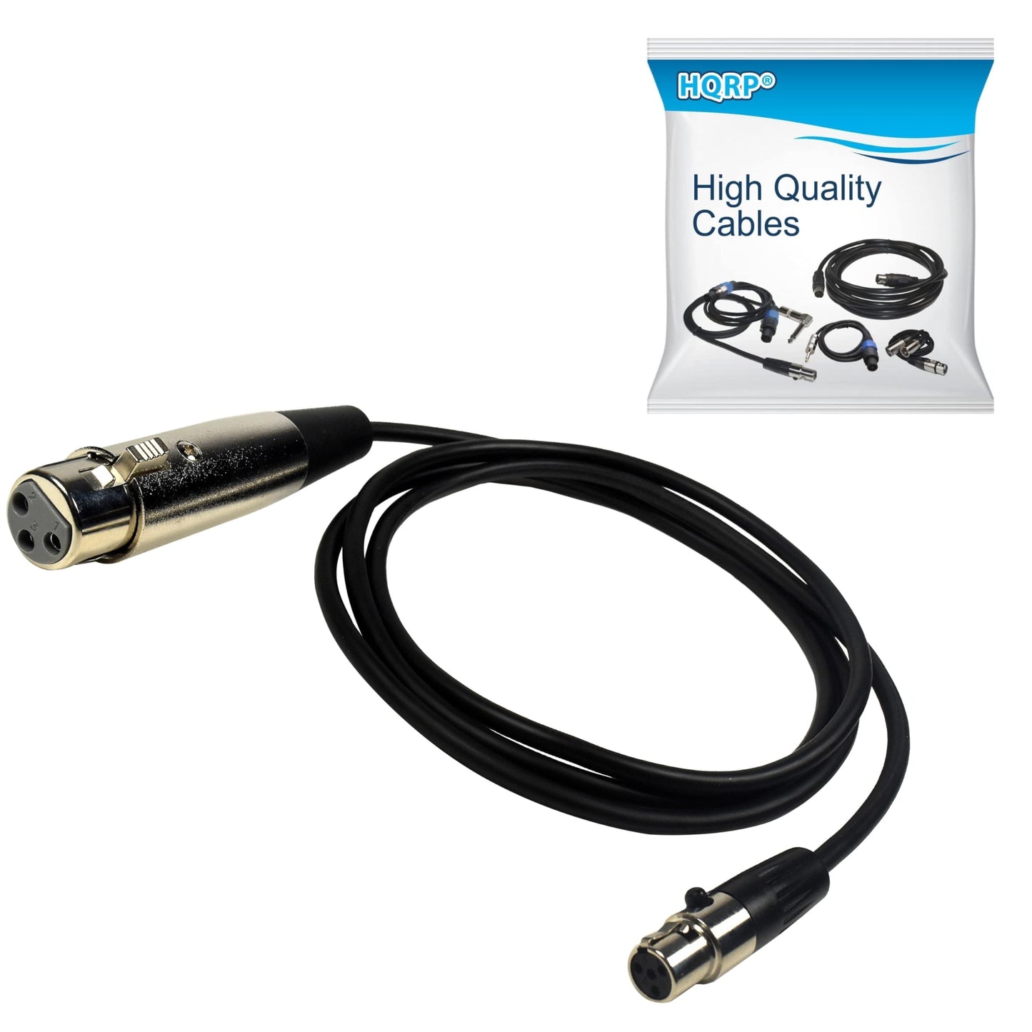 HQRP 4-Pin Mini Connector (TA4F) to XLR(F) Connector Microphone Adapter Cable Replacement for Shure WA310 Compatible with Shure PGX-D, GLX-D, QLX-D