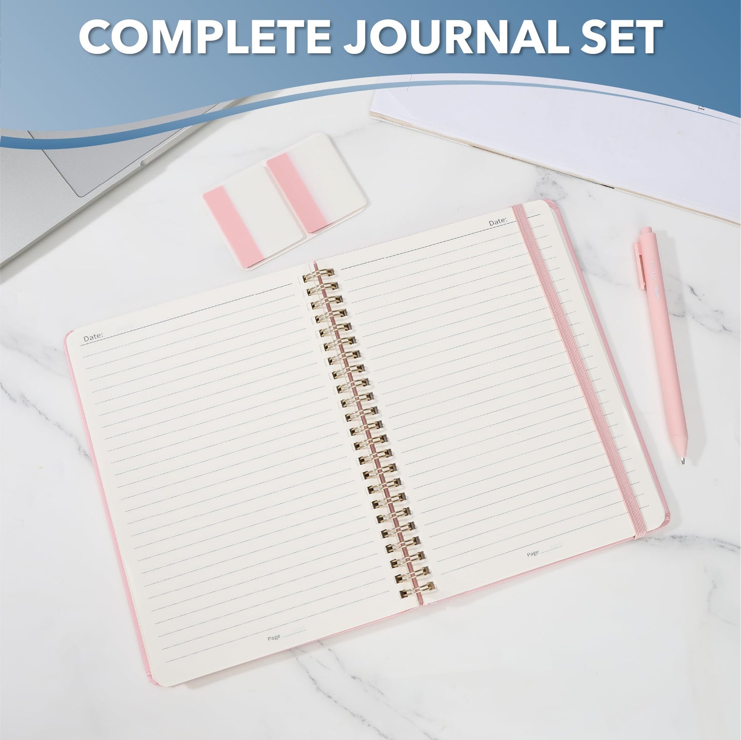 Mr. Pen- Lined Spiral Journal Notebook, A5 (5.7"x7.9"), 160 Pages