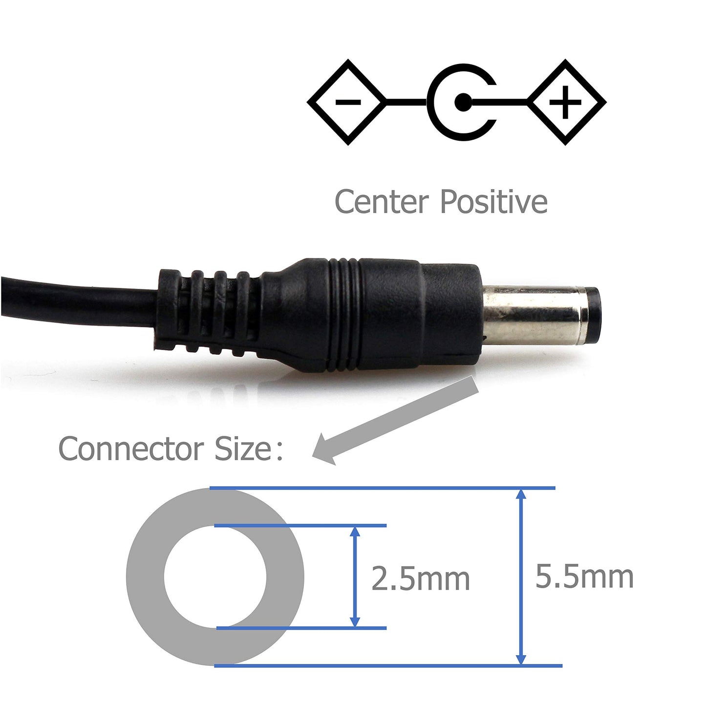EIKS Universal AC/DC 4.2V 1A Power Adapter Wall Charger for 18650 Battery LED Strip Shaver Groomer Clipper, with 8 Selectable Tips (4.2V-1A)