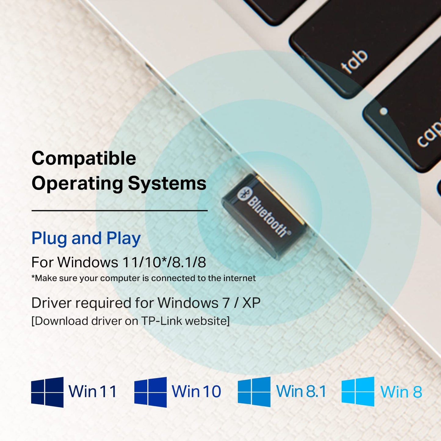 TP-Link USB Bluetooth Adapter for PC, Bluetooth 4.0 Dongle Receiver, Plug & Play, Nano Size, EDR & A2DP Technology, Supports Windows 11/10/8.1/8/7/XP