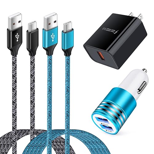 Car Charger Fast Charging Type C for Samsung Galaxy S25FE A17 A16 5G A36 A26 A23 A56 A35 A55 A54 A53 A07 A24 A25 S24FE S24 Ultra S25 Plus S23, 6FT USB