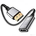HAOISH 4K HDMI to Displayport Adapter, 1080P@120HZ Uni-Directional Display Port to HDMI for Projectors, Monitors, TVS, Graphics Cards (DP Male -HDMI
