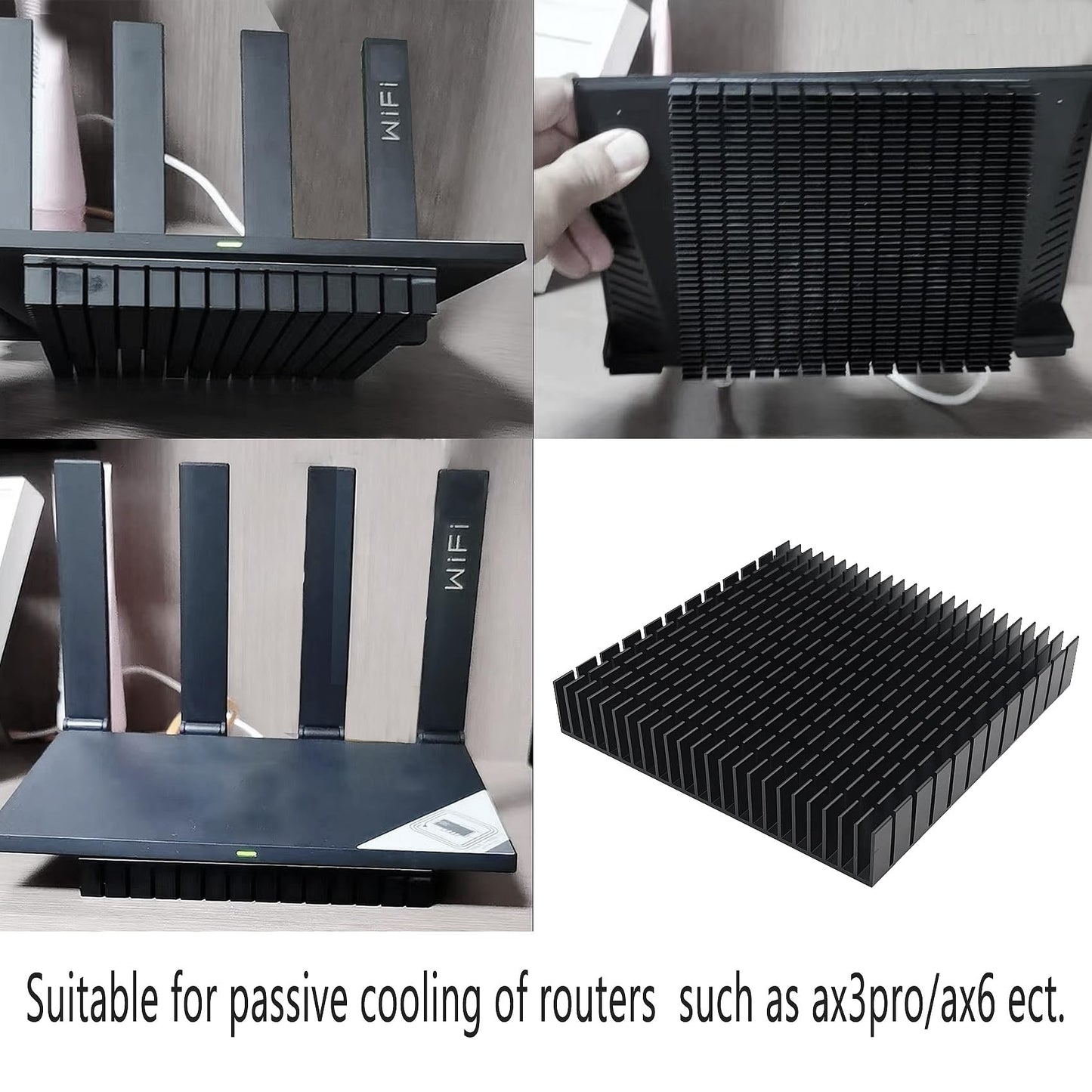 120mm Large Aluminum Heatsink 120x120x20mm / 4.72x4.72x0.79Inch/ Heat Sink Square Cooler for WiFi Router Cooling Base and Power Supply IC Graphics