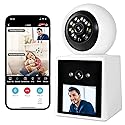 COOHILIGH Two-Way Video Call Security Camera with HD Screen, 1080P Indoor Home Security Camera, Indoor House Sitter Camera