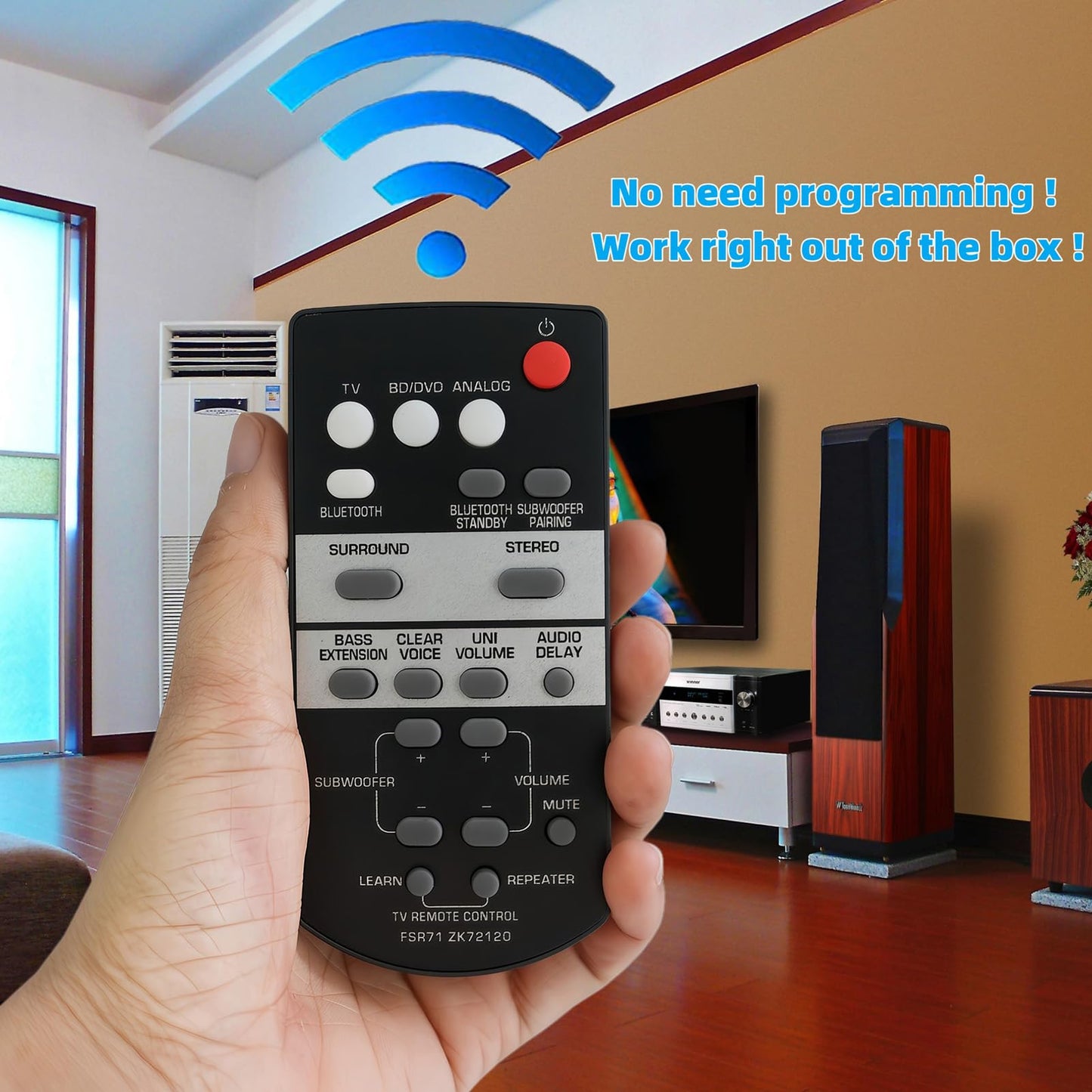 Replacement Remote Control Compatible for Yamaha ATS1050 & ATS-1050