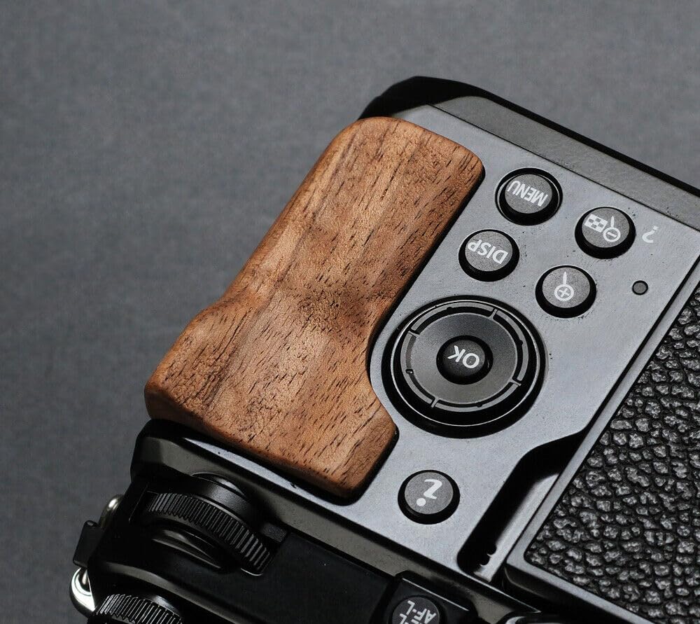 Wood Wooden Thumb Up Grip Sticker Finger Handle for ZF Camera (Walnut)