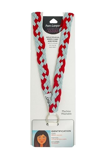 PomLanyard- Red/Perla