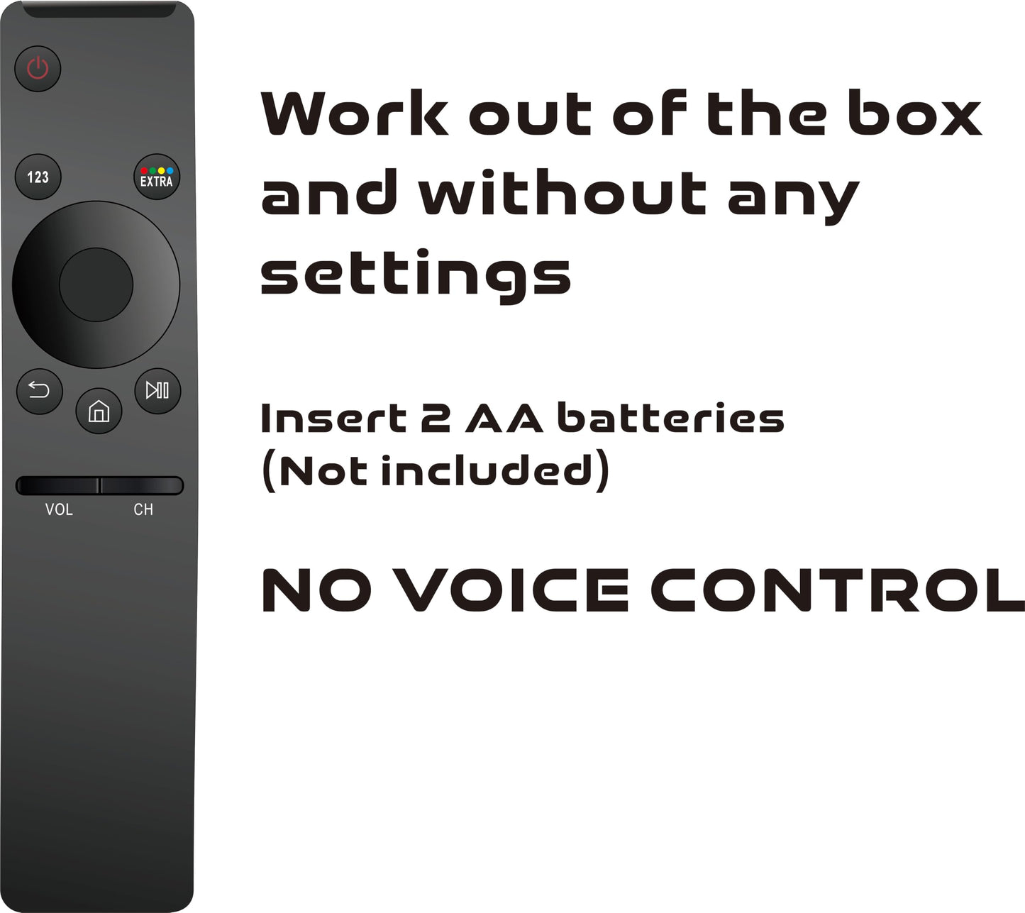 Universal for Samsung-TV-Remote-Control Replacement, Compatible with All Samsung Smart Frame Curved QLED TVs