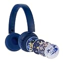 BuddyPhones POP Fun | Foldable Bluetooth Kids Headphones + Microphone, Works Wired or Wireless - SafeAudio Volume Limiting for iPhone/iPad/Tablet/PC