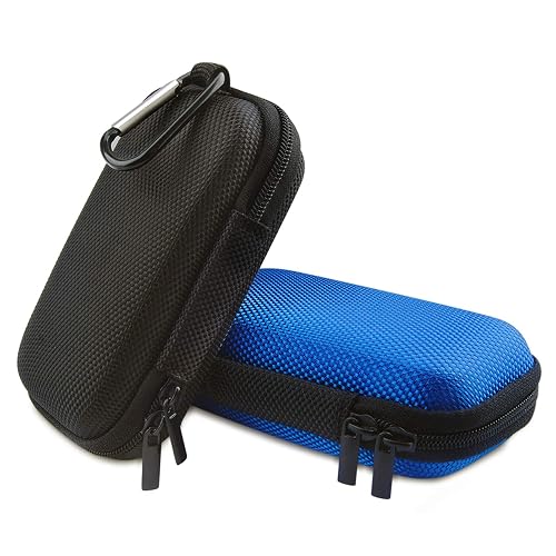 HOOTEK Hard Drive Hard Case, 2Pack Rectangle Shaped Portable Protection EVA Shockproof Earbuds Earphone Headset Headphone Carrying Cases with Zipper