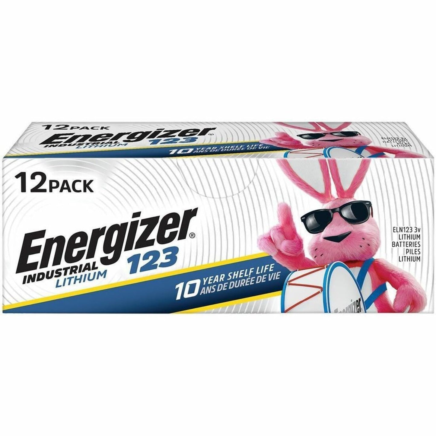 Energizer® Industrial Lithium Batteries, 123, Pack of 12 Batteries, ELN123-12