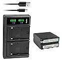 Kastar NP-F990 Battery 1-Pack and LTD2 USB Charger Compatible with Sony MVC-FD200 MVC-FD5 MVC-FD51 MVC-FD7 MVC-FD71 MVC-FD73 MVC-FD75 MVC-FD81