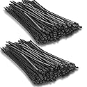 120 PCS 7.5 Inch Plastic Zip Ties with Screw Holes, Heavy Duty Mountable Cable Ties, UV Resistant Electrical Zip Ties for Indoor & Outdoor (Black)