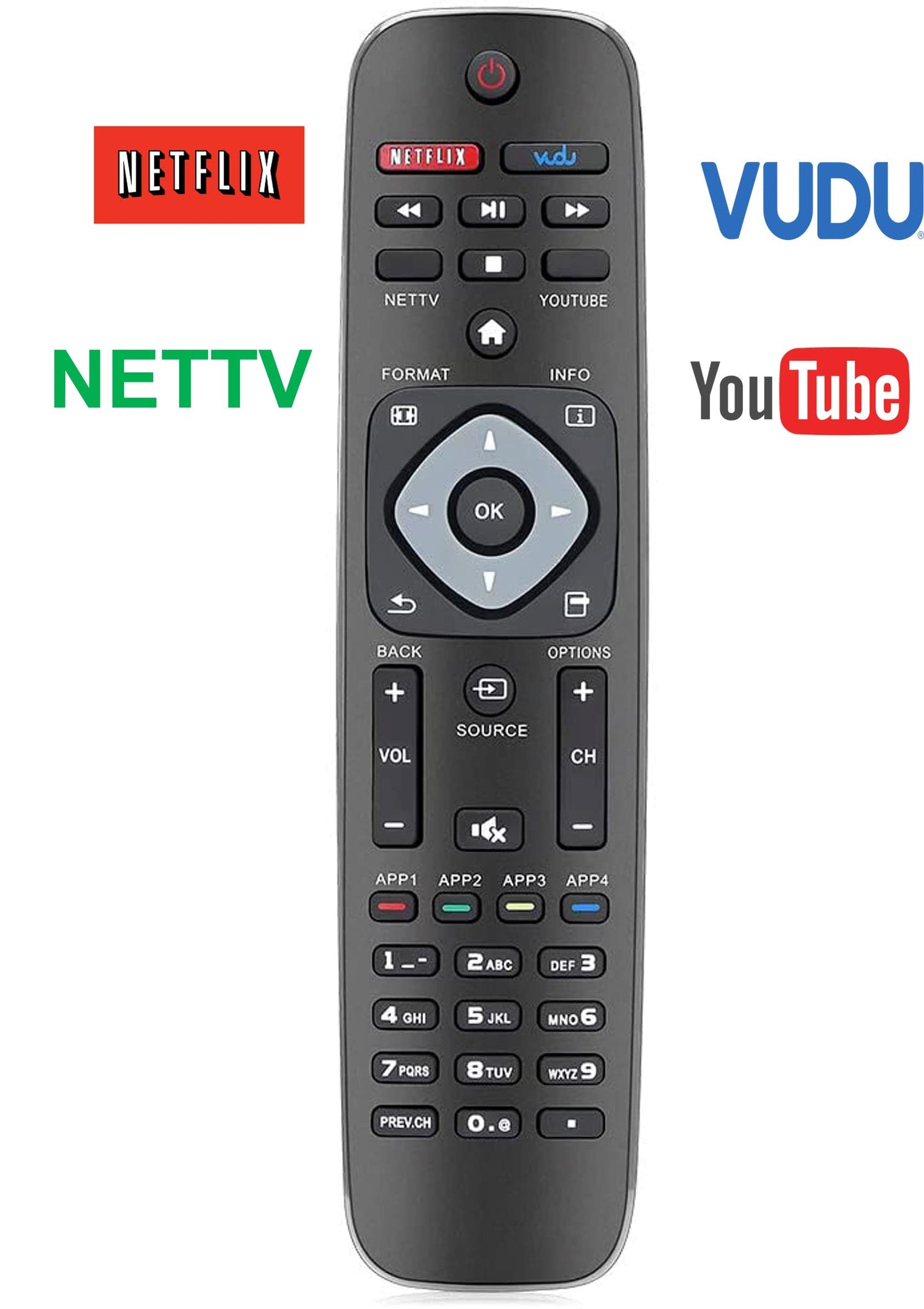 Universal Remote PHI-958 Compatible with All Philips Smart TV URMT39JHG003 YKF340-001 YKF340001